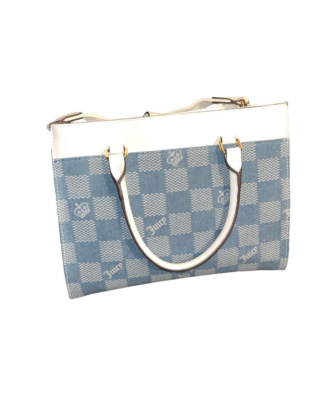 Juicy Couture Miss Independent Denim Tote Bag in Medium Wash - Picture 6 of 8